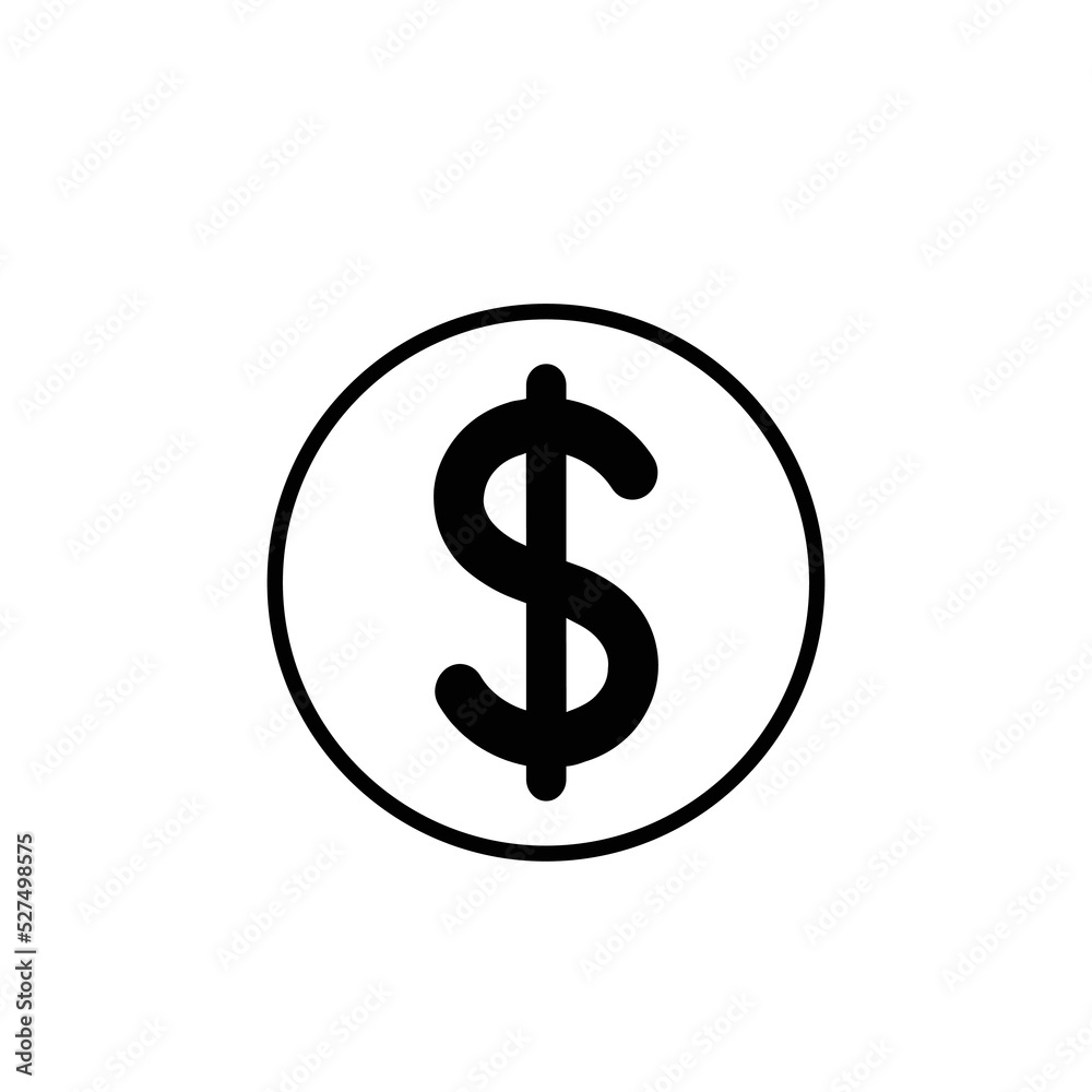 Money vector icon. Dollar vector icon for business isolated on white background Money vector icon. Dollar vector icon for business isolated on white background