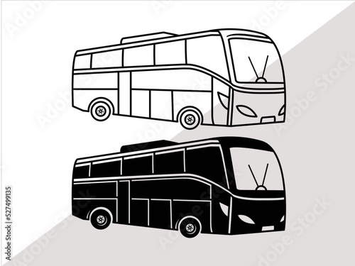 Bus svg, Bus driver svg,luxurious bus SVG, Cut file, for silhouette, svg, eps, dxf, png, clipart, cricut design space, vinyl cut files 