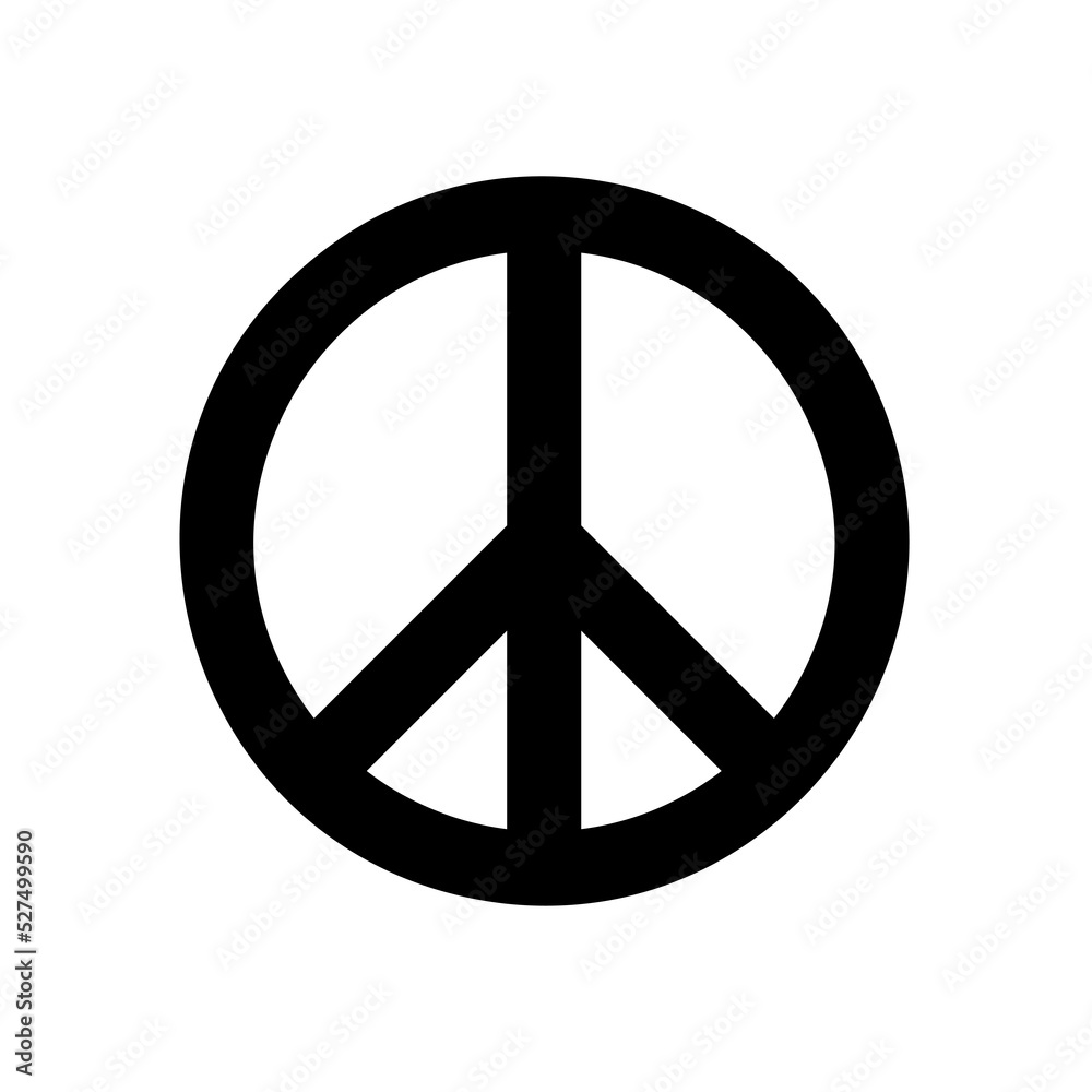 Peace sign flat icon for apps and websites Peace sign flat icon for apps and websites