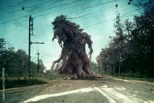 cg-illpg-illpg-image-like-video-from-car-camera-with-eerie-object-in-the-distance.
