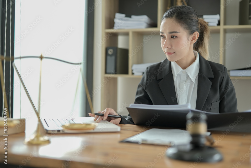 Lawyers having Concepts of Legal services at the law office work Legal advice online on computer labor law Lawyers having Concepts of Legal services at the law office work Legal advice online on computer labor law