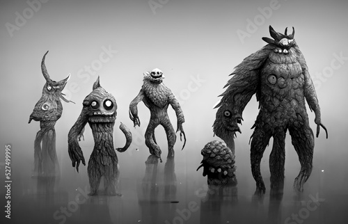 cg-illpop comical monsters.