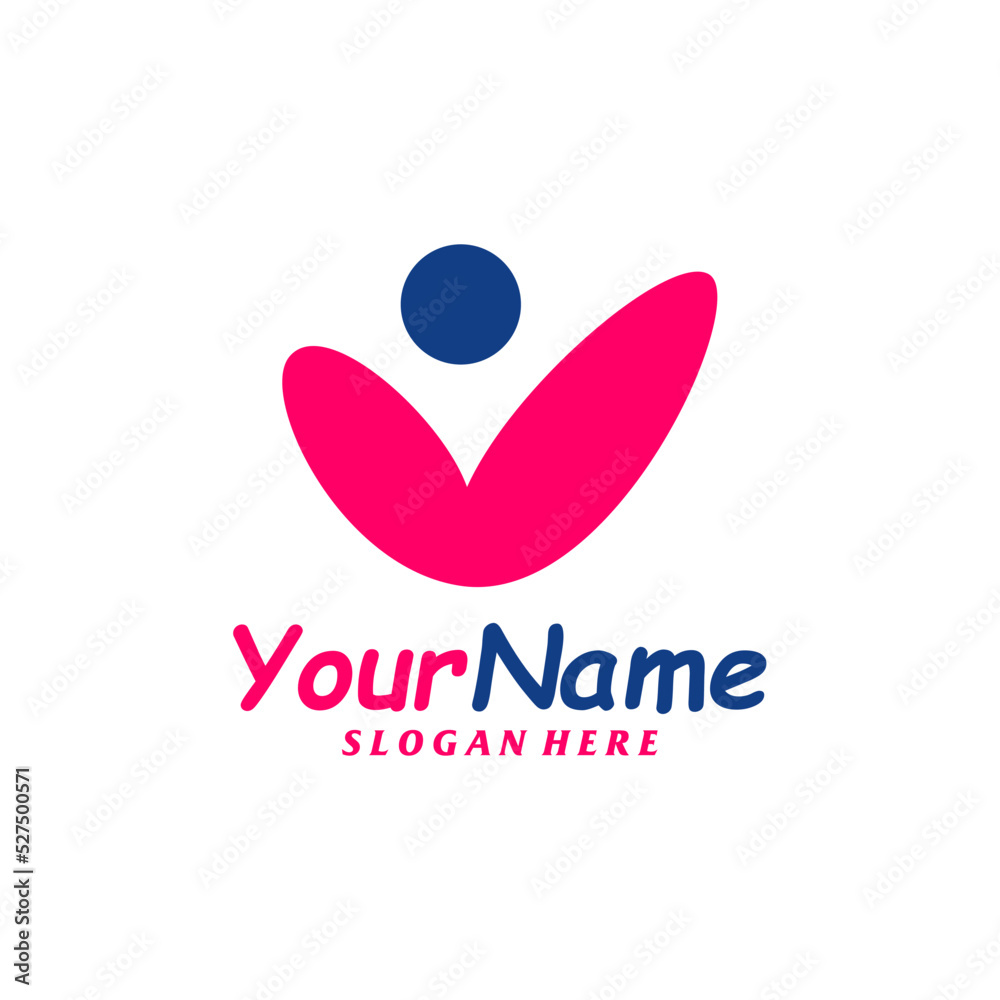 Kids Logo Design Template. Child logo concept vector. Creative Icon Symbol Kids Logo Design Template. Child logo concept vector. Creative Icon Symbol