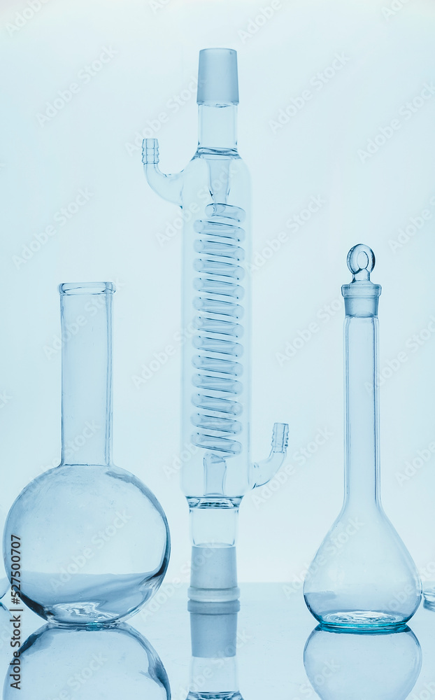 Photo of biochemistry glassware experiment Photo of biochemistry glassware experiment
