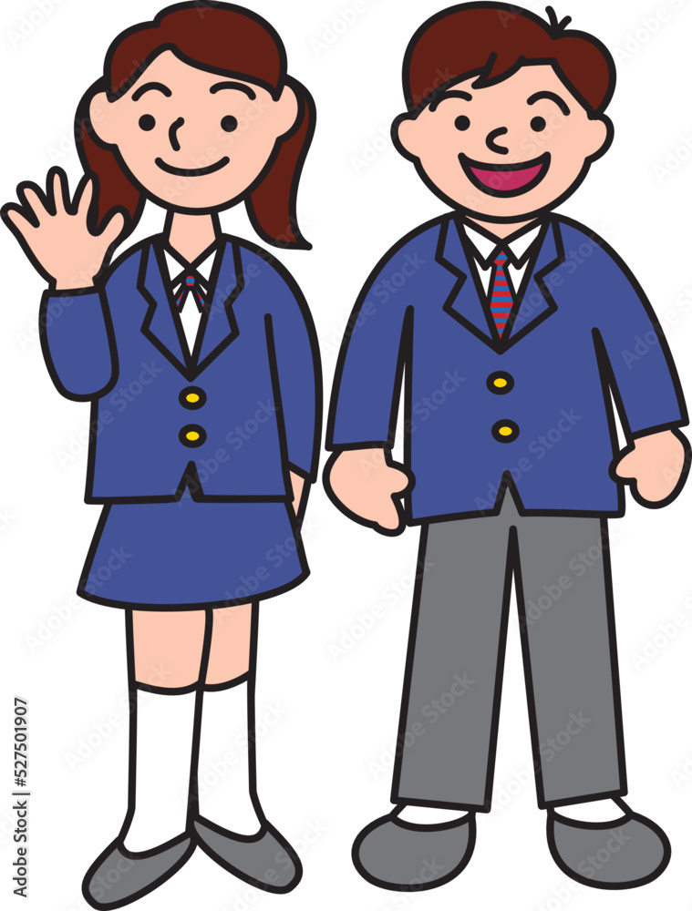 ブレザー制服の生徒
ブレザー制服の生徒