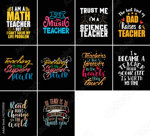 Teacher t-shirt design. Typography teacher t-shirt design. teacher love.