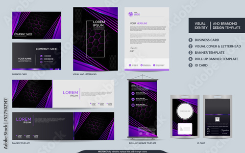 Modern Gradient mock up set and visual brand identity with abstract overlap layers background . Vector illustration mock up for branding, cover, card, product, event, banner, website.