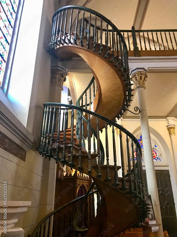 Naklejka premium miraculous stairway spiral staircase
