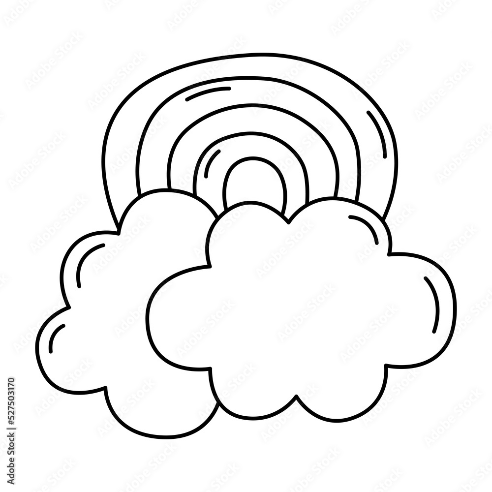 St patrick day Rainbow line icon. St patrick day Rainbow line icon.
