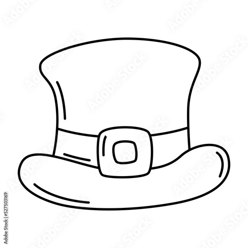 St patricks day hat line icon