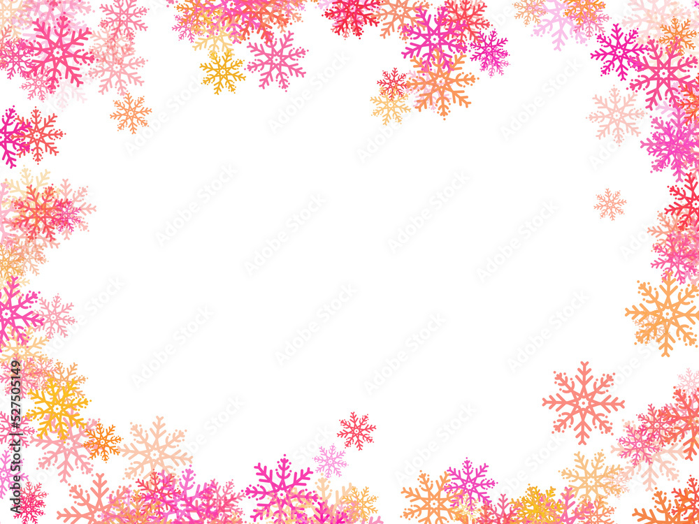 Frame Snowflake Illustration
