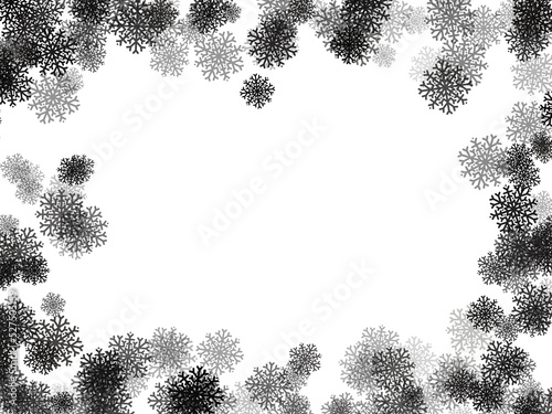 Frame Snowflake Illustration 