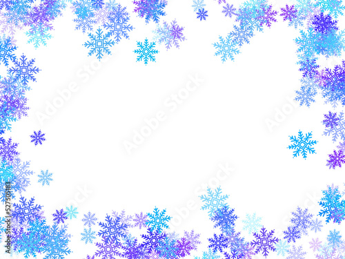 Fototapeta Naklejka Na Ścianę i Meble -  Snowflake frame Illustration
