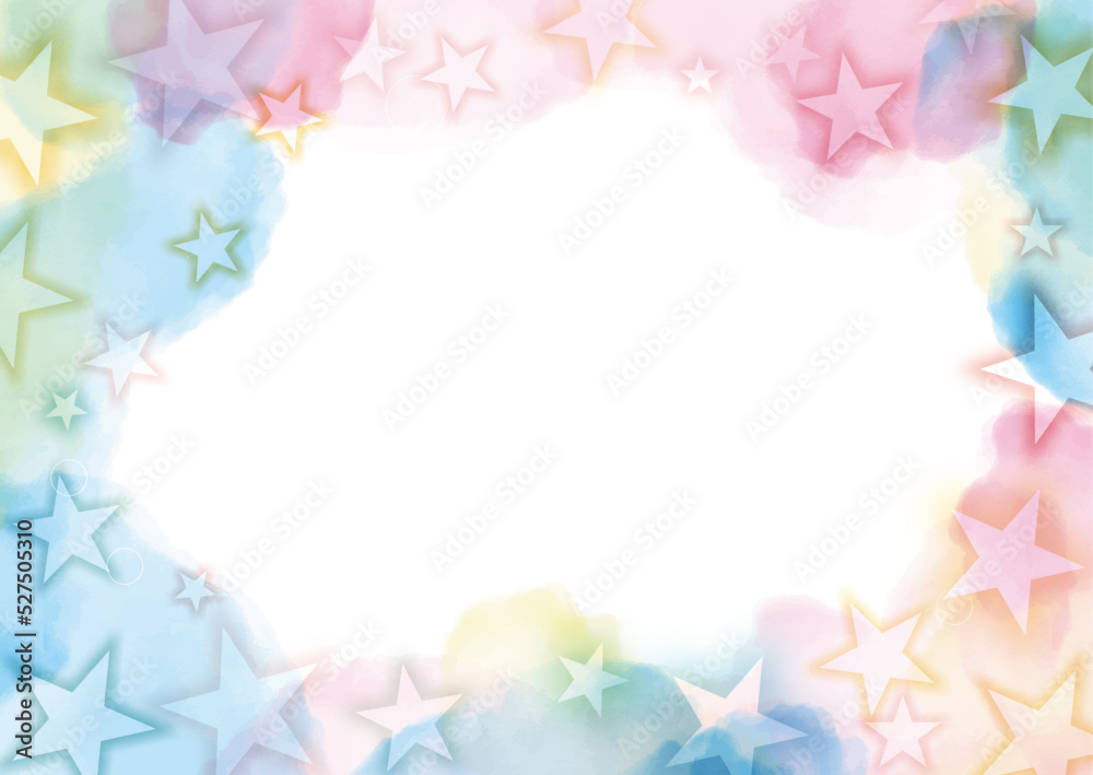 星と水彩風の背景素材 星と水彩風の背景素材
