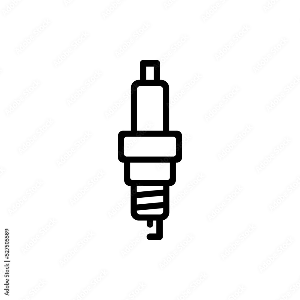 Spark Plug Icon Or Spark Plugs Vector Simple Flat On White Background Spark Plug Icon Or Spark Plugs Vector Simple Flat On White Background