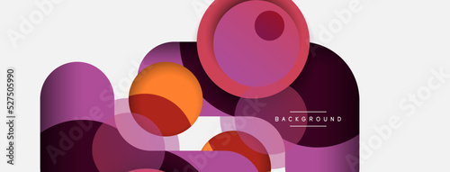 Circle and round shapes abstract background. Vector illustration for wallpaper banner background or landing page