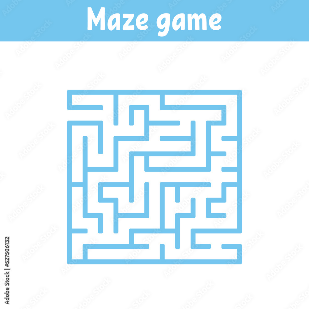Abstract square maze. Game for kids. Puzzle for children. Labyrinth conundrum. Find the right path. Vector illustration. Abstract square maze. Game for kids. Puzzle for children. Labyrinth conundrum. Find the right path. Vector illustration.