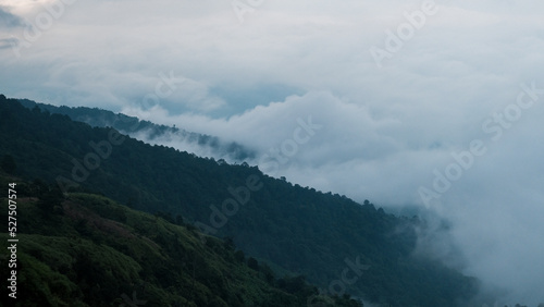 clouds over the mountains