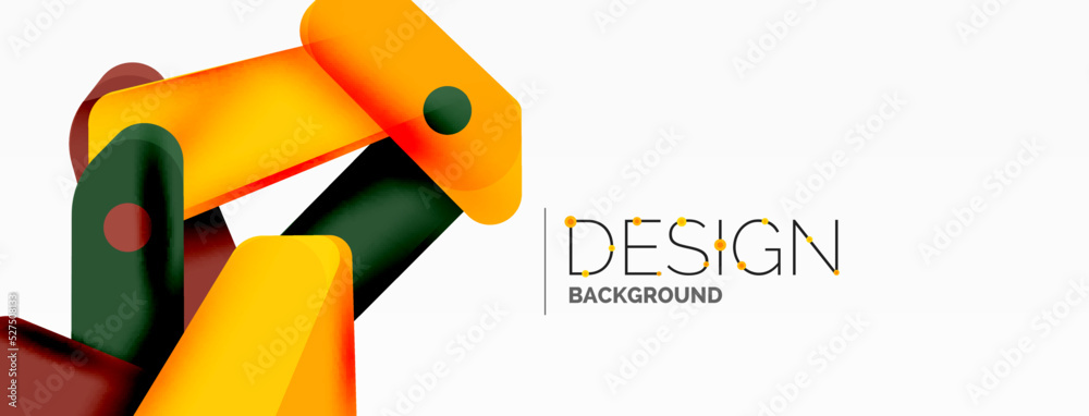 Creative geometric wallpaper. Minimal abstract background. Color bright overlapping lines composition vector illustration for wallpaper banner background or landing page