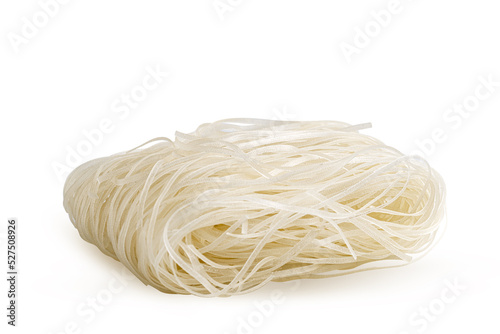 Vietnamese instant Pho rice noodles  isolated on white background with clipping path
