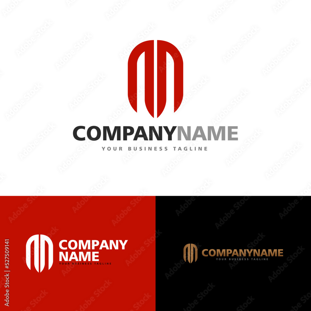 Fototapeta premium Initial M Elegant Logo Design, Initial Signature Creative Template