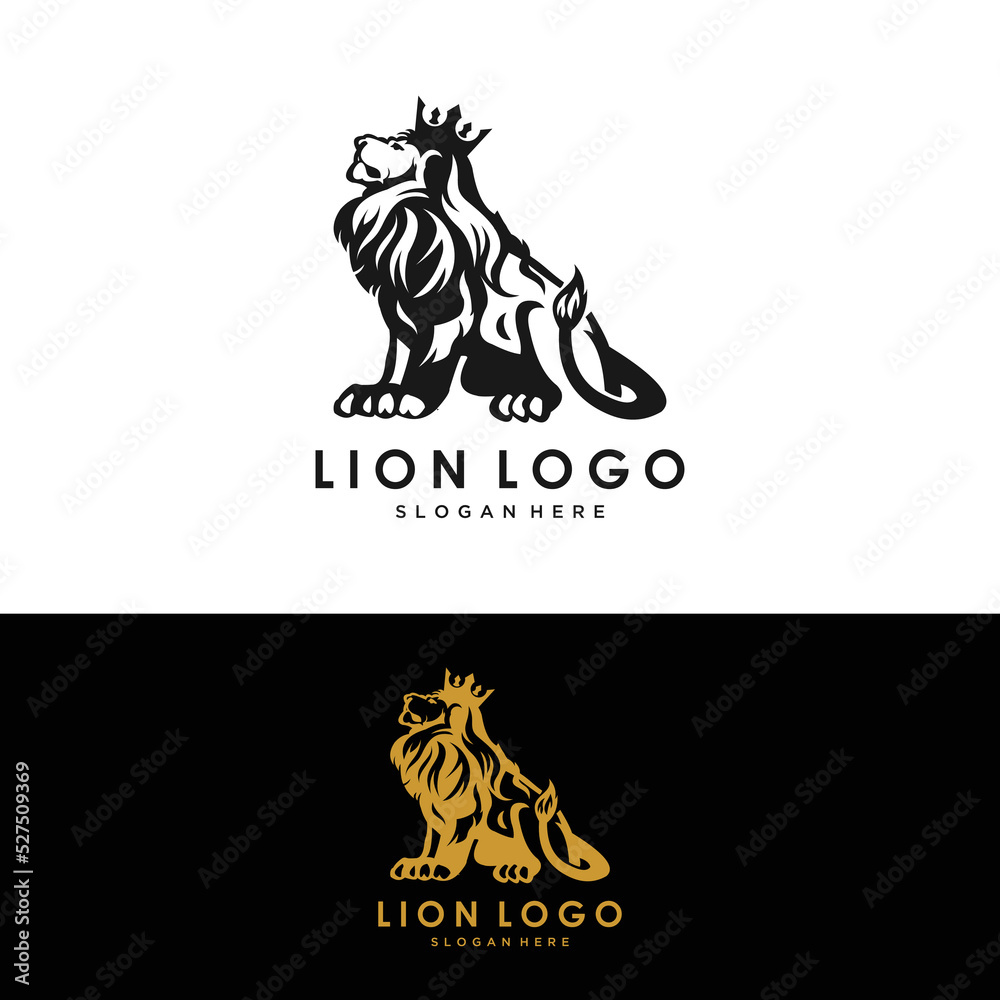 Royal Lion King desain logo inspirasi Royal Lion King desain logo inspirasi