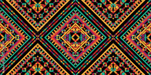 seamless ethnic pattern design.Geometric ethnic oriental ikat pattern traditional Design.ethnic oriental pattern,fabric,embroidery.Mexican pattern.merican pattern.latin african.indian fabric.Mexican