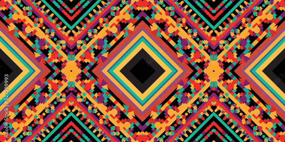 seamless ethnic pattern design.Geometric ethnic oriental ikat pattern traditional Design.ethnic oriental pattern,fabric,embroidery.Mexican pattern.merican pattern.latin african.indian fabric.Mexican