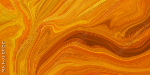 Fire flames on a orange background with Luxurious colorful liquid marble surfaces design. Abstract color acrylic pours liquid marble surface design. Beautiful fluid abstract paint background.