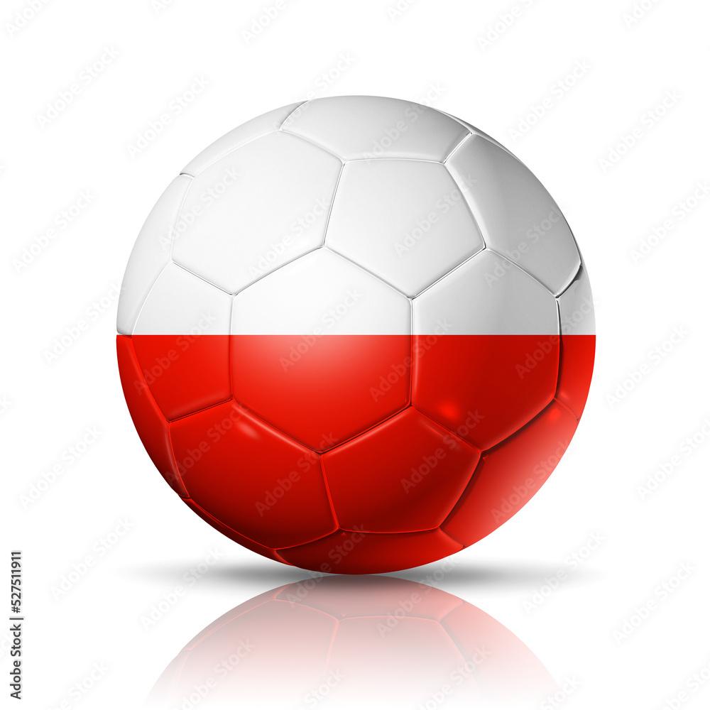 Soccer football ball with Poland flag. Illustration Soccer football ball with Poland flag. Illustration