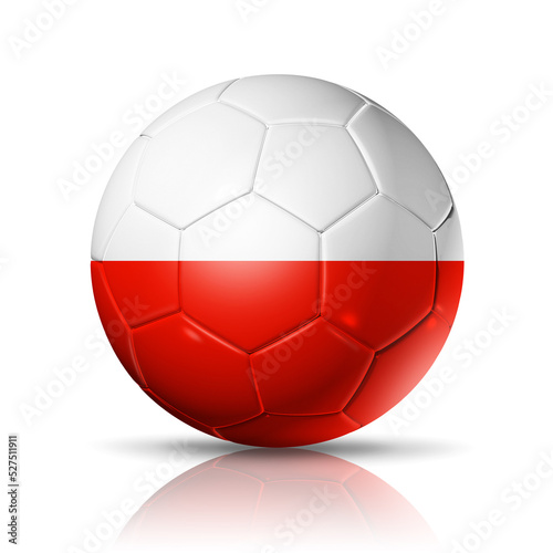 Soccer football ball with Poland flag. Illustration