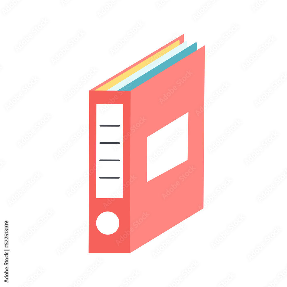 Folder with documents on white background. Paper case archive for document and reports. Folder with documents on white background. Paper case archive for document and reports.