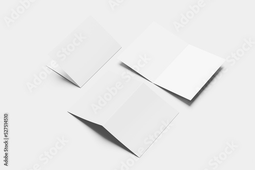 Blank A5 Bi-Fold Brochure Mockups