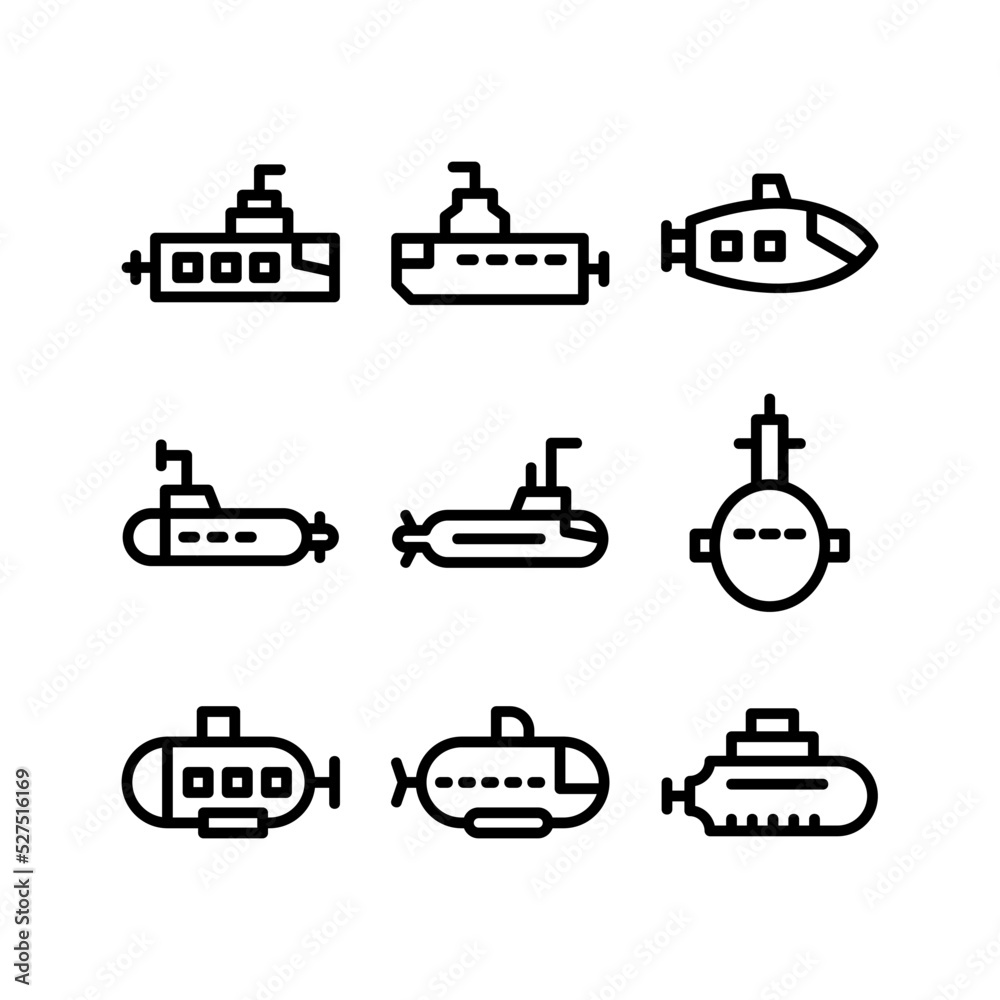 submarine icon or logo isolated sign symbol vector illustration - high quality black style vector icons
