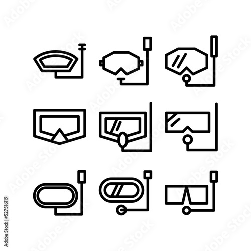 scuba mask icon or logo isolated sign symbol vector illustration - high quality black style vector icons
 photo