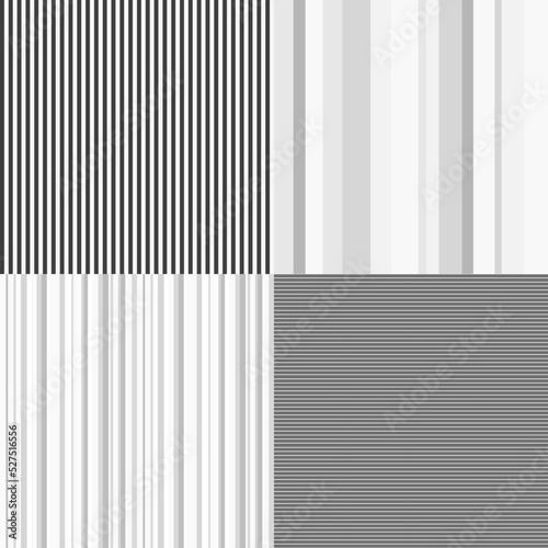 Set of abstract patterns. Seamless line texture. Geometric texture with stripes. Black and white illustration