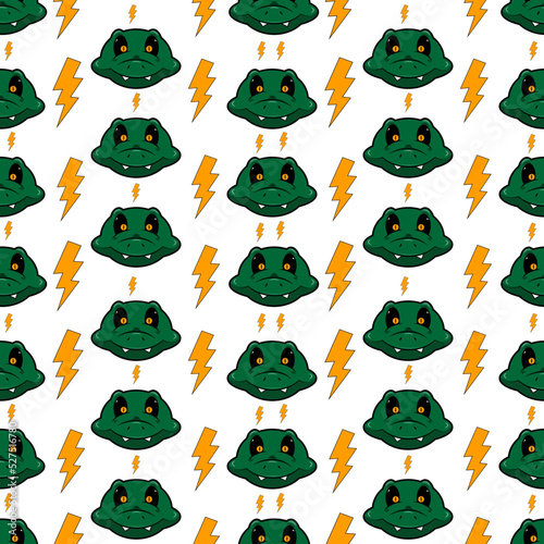 Seamless pattern crocodile in vector