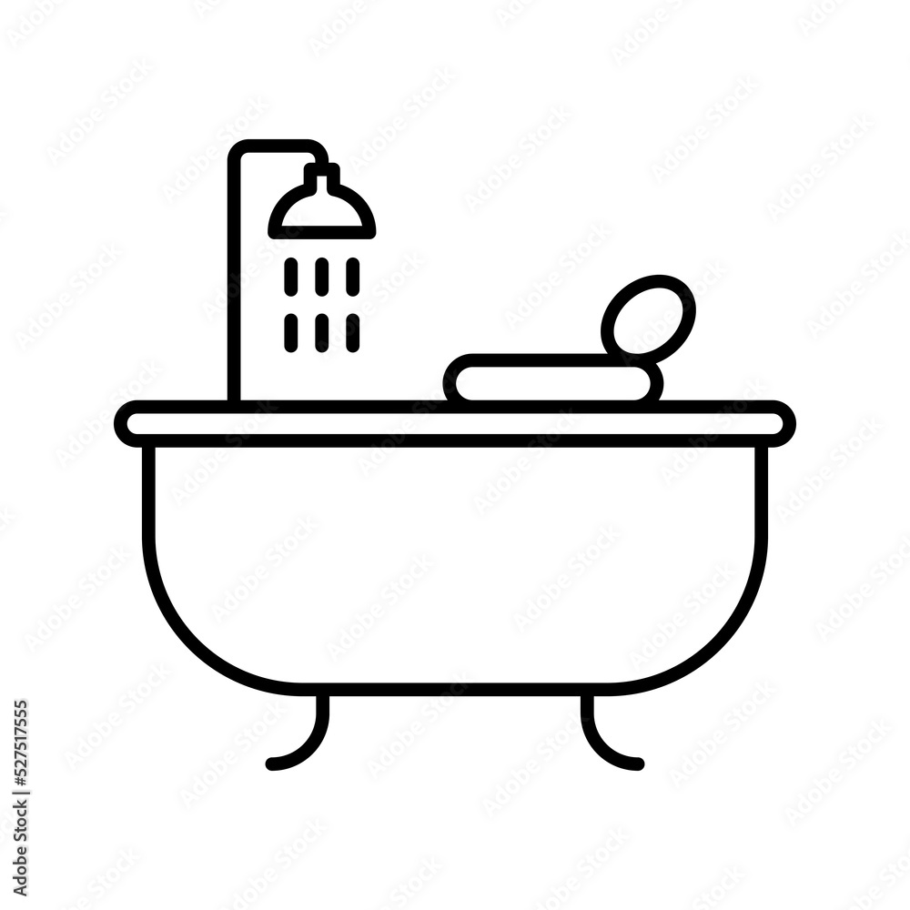Taking bath icon color editable Taking bath icon color editable