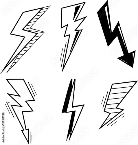 black and white lightning set