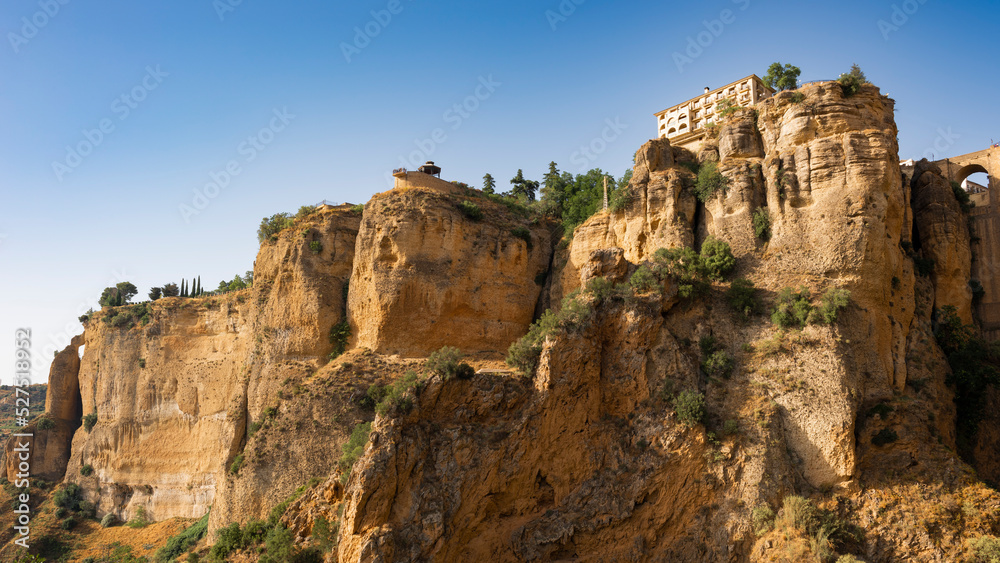 View of Ronda city, Malaga province, Andalusia, Spain. The Puente Nuevo View of Ronda city, Malaga province, Andalusia, Spain. The Puente Nuevo