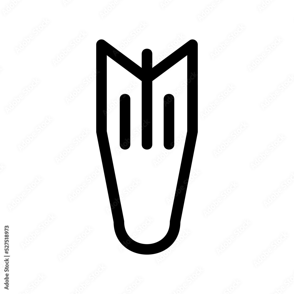 Obraz premium swimming flippers icon or logo isolated sign symbol vector illustration - high quality black style vector icons 
