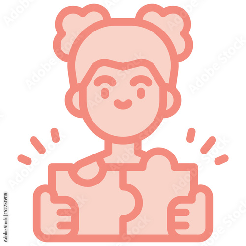 solving two tone icon