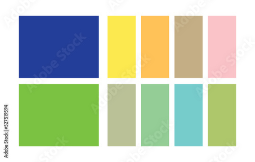 blue and green primary and secondary Color Palette