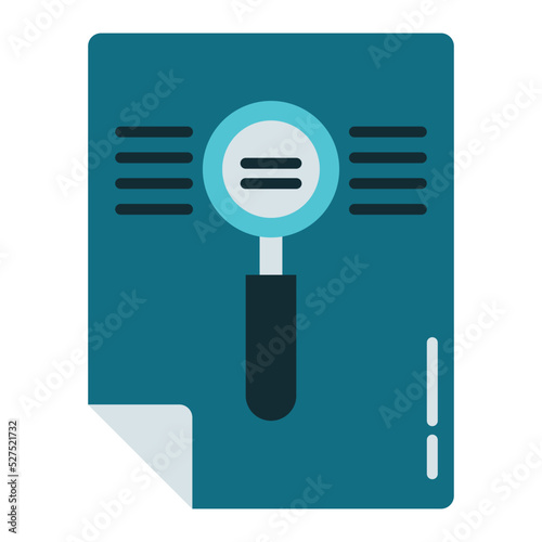 file with magnifying glass