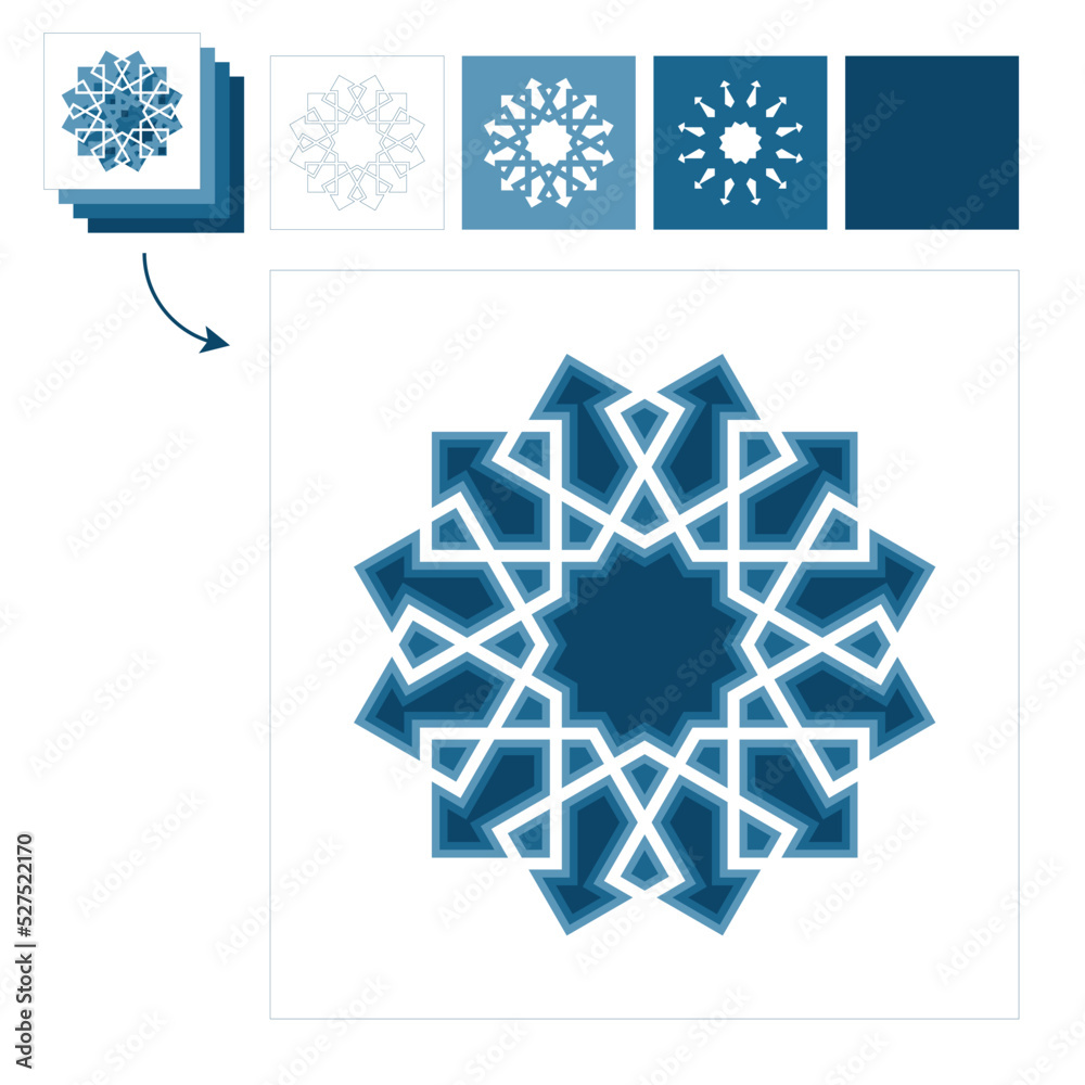 Different layers for paper cutting. Template Islamic pattern for laser cutting or paper cut. Vector illustration. Different layers for paper cutting. Template Islamic pattern for laser cutting or paper cut. Vector illustration.