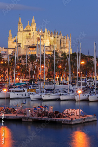 Catedral de Mallorca desde el muelle de la Riba , siglo XIII, Monumento Histórico-artístico, Palma, mallorca, islas baleares, españa, europa
