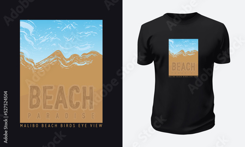 Summer & Beach T shirt Design Vector Graphic Illustration for Print on Demand Site and Tees Business