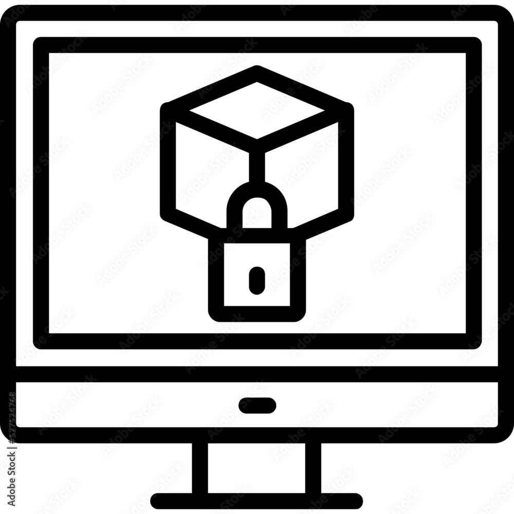 Secure Delivery Vector Icon Secure Delivery Vector Icon
