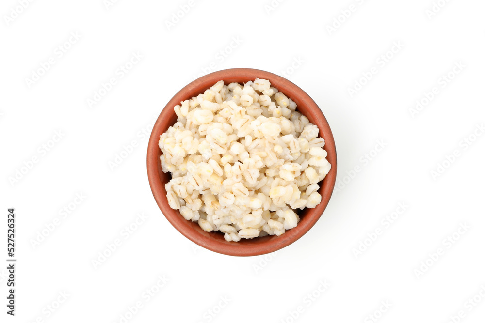 Concept of Orthodox Christmas food, Kutya, isolated on white background Concept of Orthodox Christmas food, Kutya, isolated on white background