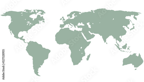 World map. Silhouette map. Color vector modern. 